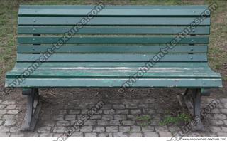 bench wooden green 0002